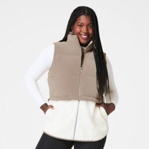 NWT SPANX 2-in-1 Velour & Fleece Vest (Detachable)